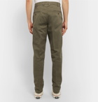 Aspesi - Tapered Garment-Dyed Cotton-Twill Trousers - Green