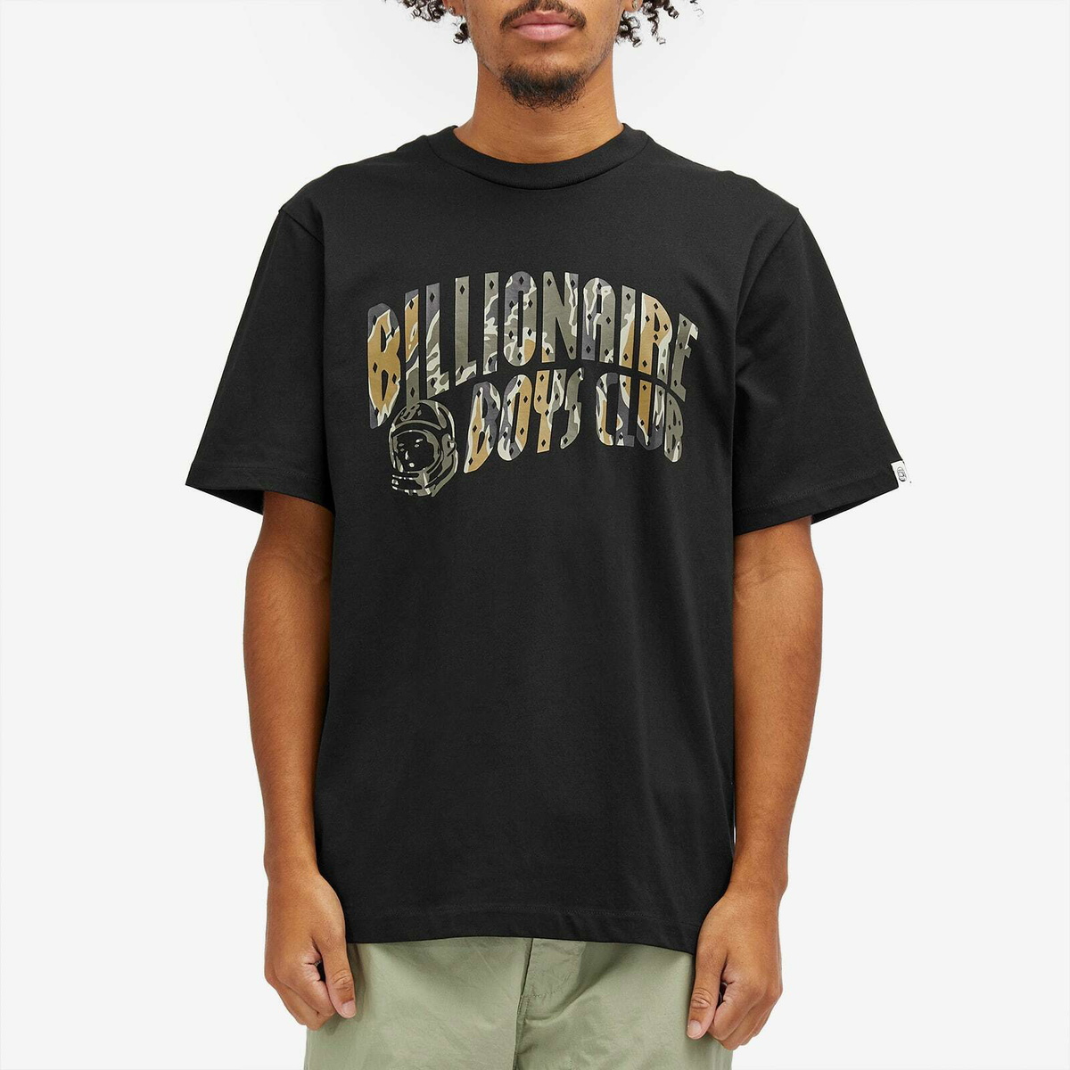 Billionaire Boys Club Men's Camo Arch Logo T-Shirt in Black