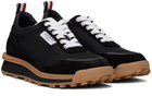 Thom Browne Black Tech Nylon Alumni Sneakers