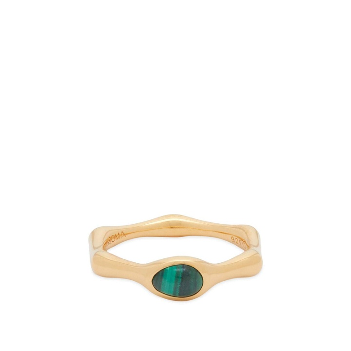 Photo: Missoma Women's Magma Gemstone Stacking Ring in Gold/Green
