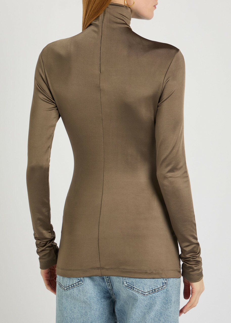Tove Noor Turtle-neck Jersey top Khaki