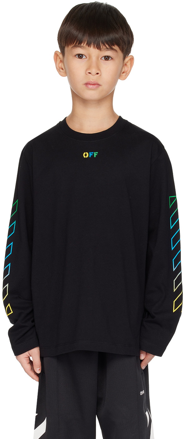 Off White Kids Boys T Shirt In Black