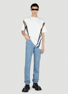 Mugler - Structured Panel Jeans in Blue