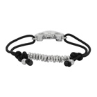 Vivienne Westwood Silver and Black Gonzalo Friendship Bracelet