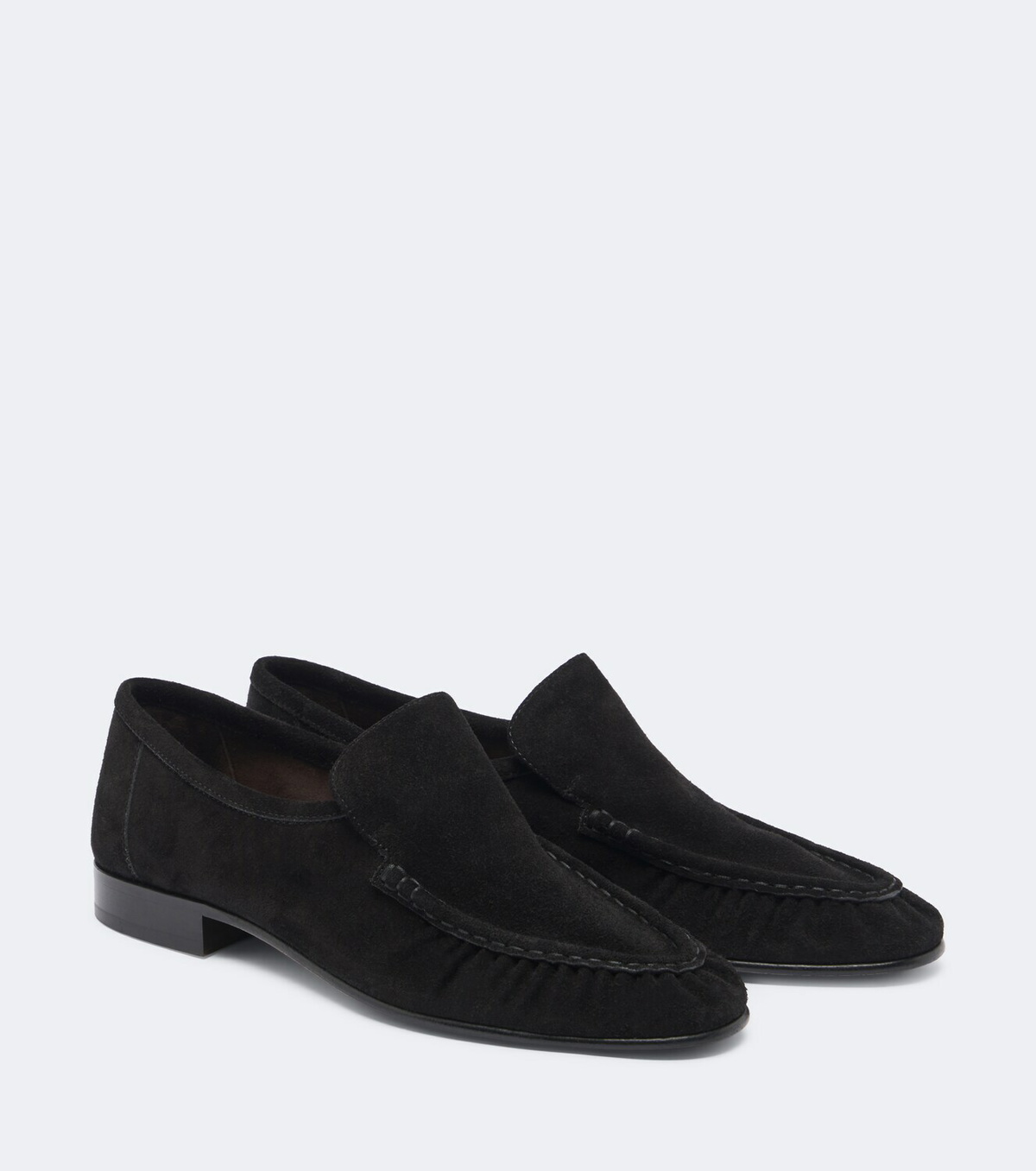 The Row Two suede loafers