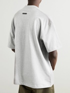 Fear of God - Logo-Flocked Cotton-Jersey T-Shirt - Gray