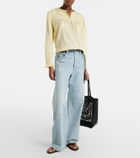 Velvet Byrdie lace-trimmed cotton blouse