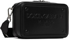 Dolce & Gabbana Black Embossed Messenger Bag