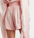 Balmain Printed satin shorts