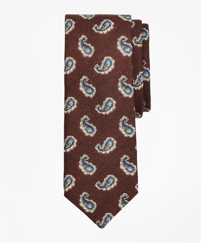 Photo: Brooks Brothers Men's Wool Pine Print Tie | Brown