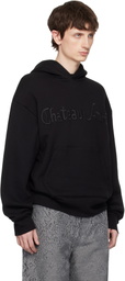 AMIRI Black 'Chateau AMIRI' Tonal Oversized Hoodie