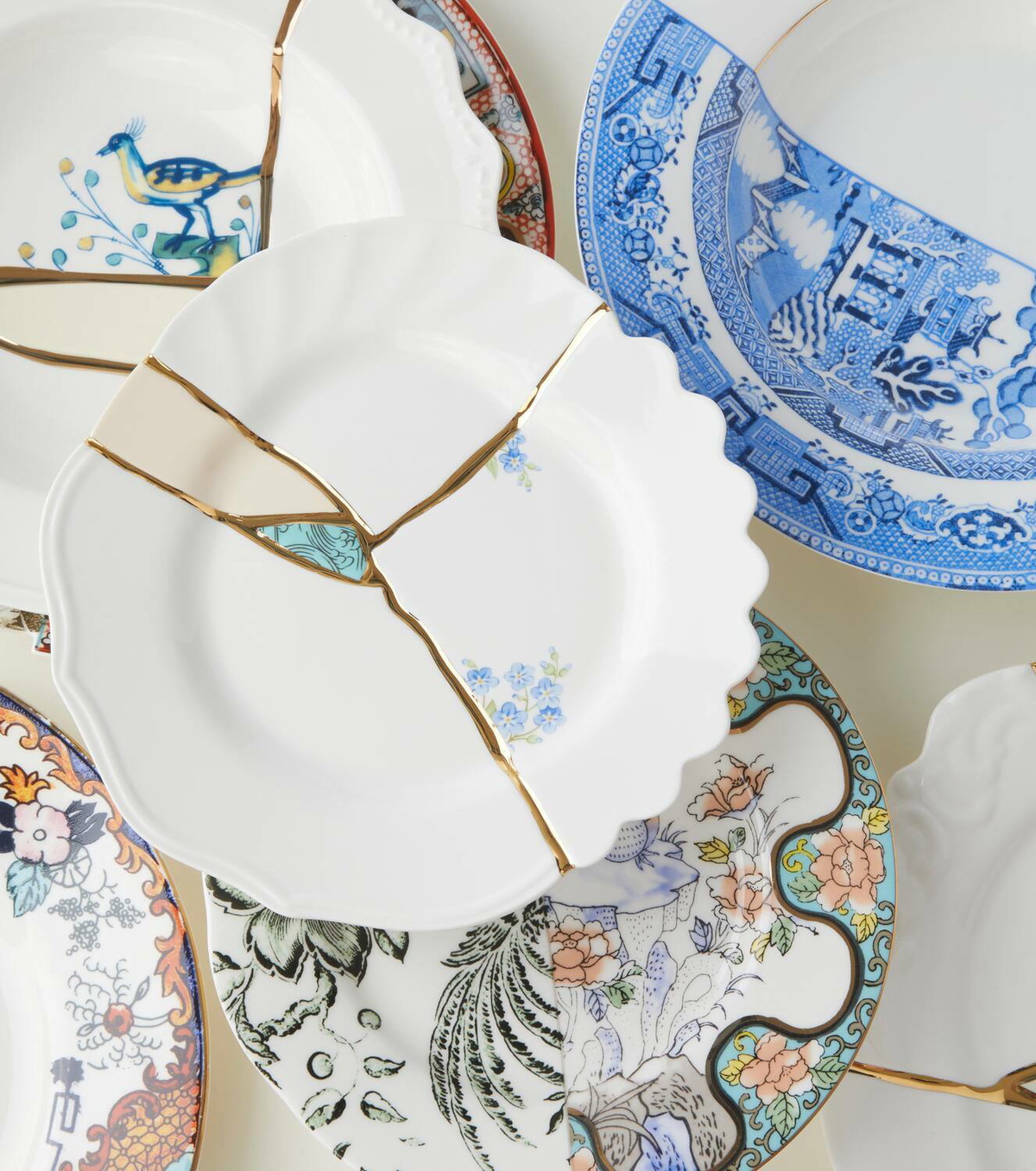 Seletti Kintsugi dessert plate by Marcantonio Raimondi Malerba
