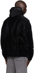 AAPE by A Bathing Ape Black Convertible Down Jacket