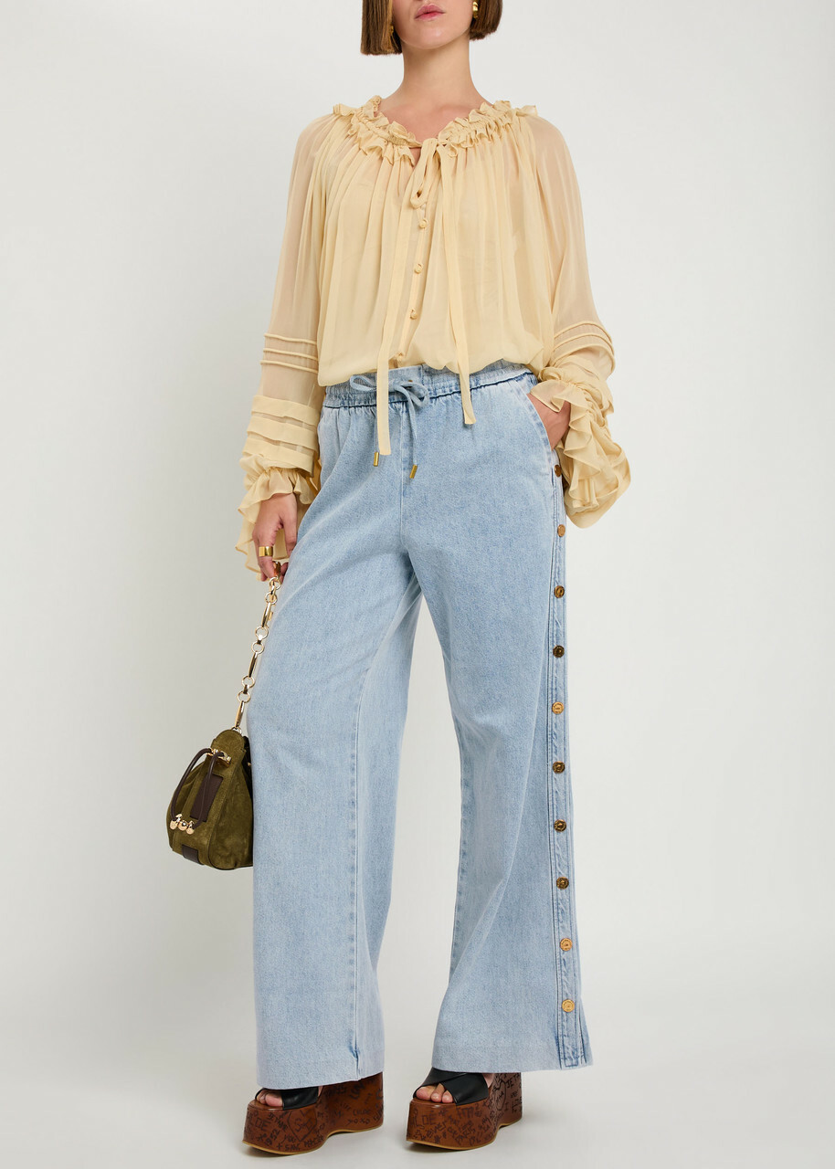 Zimmermann Rebellion Press-stud Denim Trousers