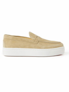 Christian Louboutin - Paqueboat Suede Boat Shoes - Neutrals