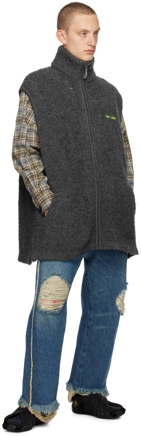 Doublet Gray Embroidered Vest