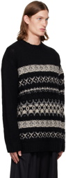 Yohji Yamamoto Black Wool Sweater