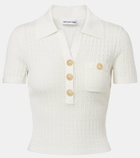 Self-Portrait Pointelle polo shirt