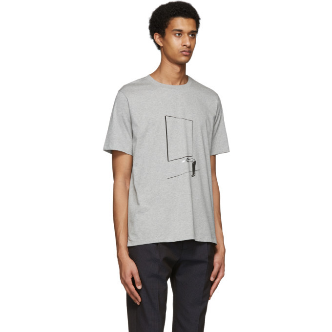 Paul Smith and Christoph Niemann Grey Gallery Print T-Shirt