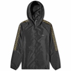 Versace Men's Logo Popover Hooded Track Jacket in Black