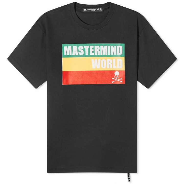 Photo: MASTERMIND WORLD Men's Rasta Print T-Shirt in Black