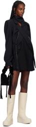 Ottolinger Black & Navy Drape Suit Minidress