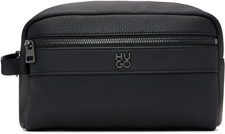 Photo: Hugo Black Polished Logo Wash Pouch
