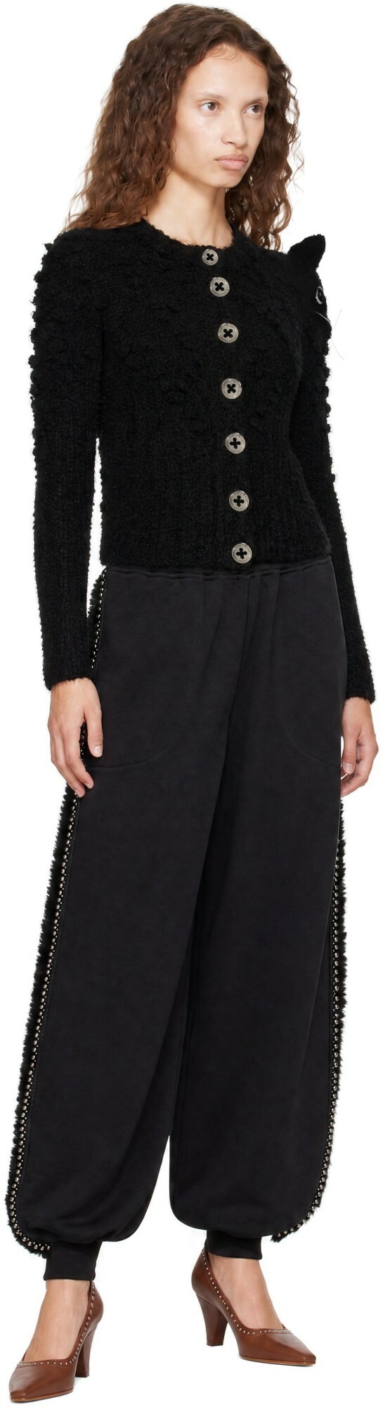 Chopova Lowena Black Kitty Cardigan