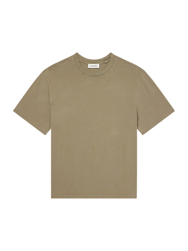 Photo: FRAME - Supima Cotton-Jersey T-Shirt - Green