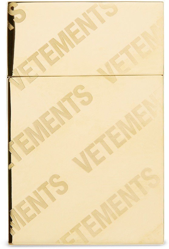 Photo: VETEMENTS Gold Monogram Cigarette Case