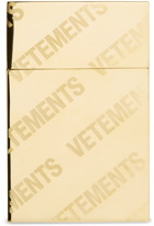 VETEMENTS Gold Monogram Cigarette Case
