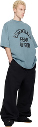 Fear of God ESSENTIALS Blue Campus 90s Short Sleeve T-shirt
