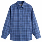 Sage Nation Men's Chisholm Check Shirt in Royal Blue Check