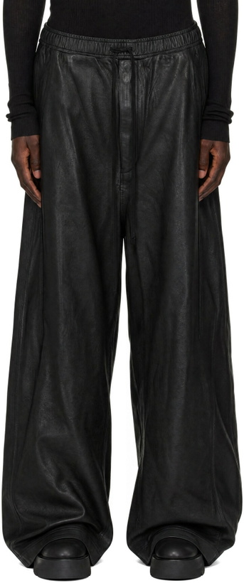 Photo: Julius Black Cotton Coated Sweatpants