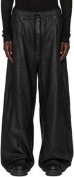 Julius Black Cotton Coated Sweatpants