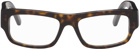Balenciaga Tortoiseshell Rectangular Glasses