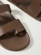 The Row - Hugh Full-Grain Leather Sandals - Brown
