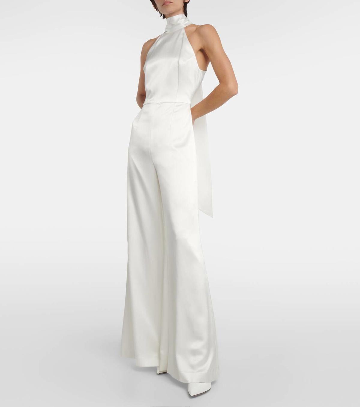Galvan Bridal Sienna satin jumpsuit