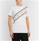 Fendi - Logo-Embroidered Cotton-Jersey T-Shirt - White