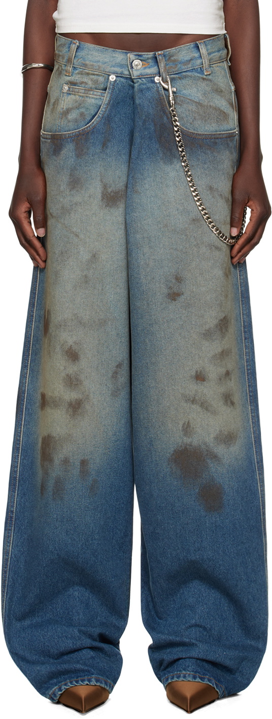 LU'U DAN Blue Kriss Kross Jeans