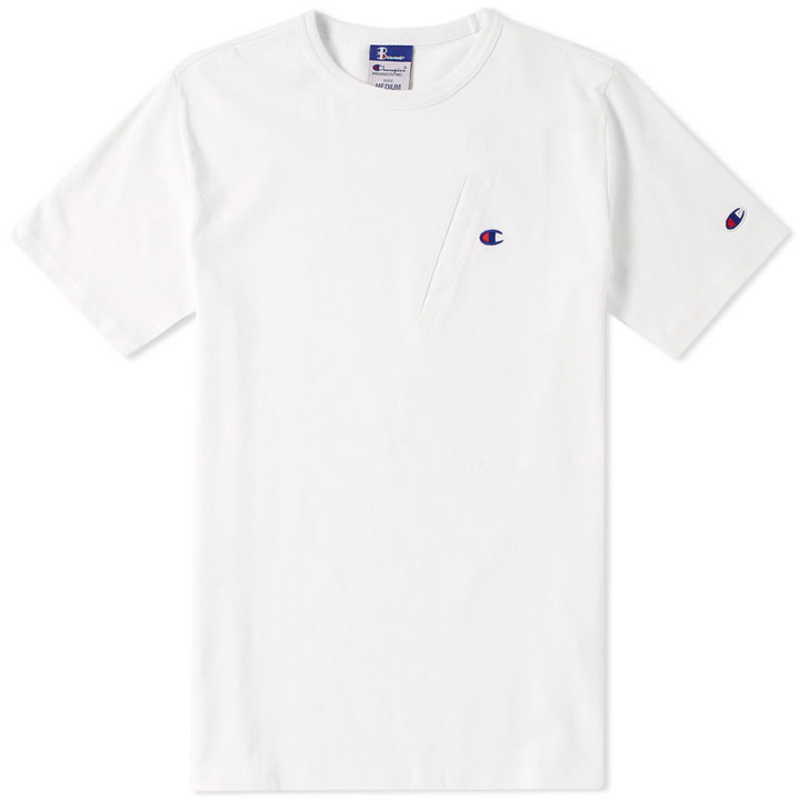 Photo: Champion x Beams Pocket Detail Tee White