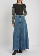 Our Legacy Revel Panelled Denim Maxi Skirt Indigo
