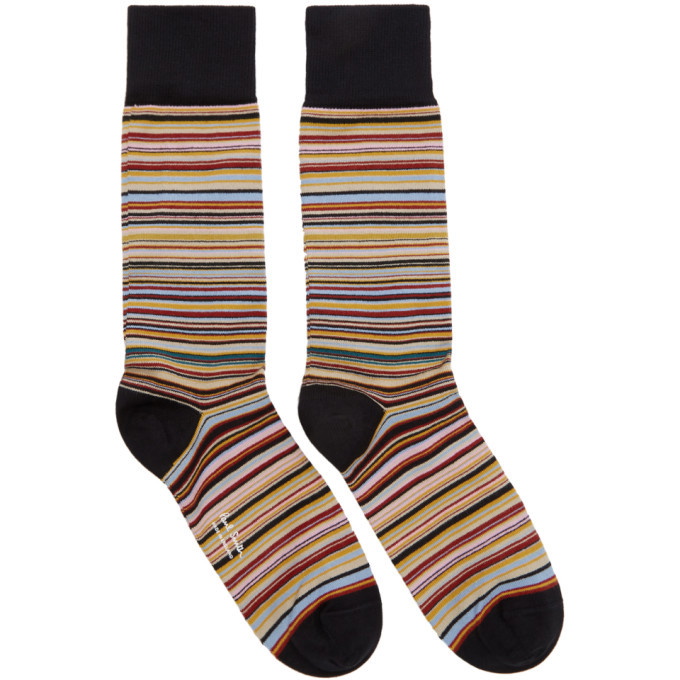 Photo: Paul Smith Three-Pack Multicolor Striped Socks