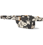 TOM FORD - Floral-Print Full-Grain Leather Belt Bag - Black