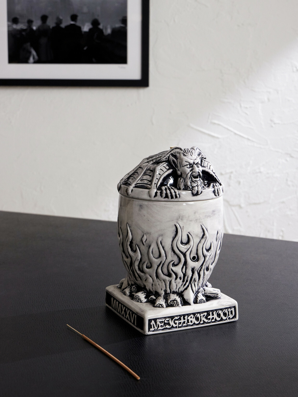 Neighborhood - Cauldron Ceramic Incense Burner - White
