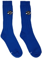 ADER error Blue Distort Logo Socks