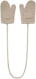 Maison Margiela Beige Shetland Wool Mittens