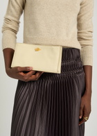 Metier Ease Leather Clutch - Cream - One Size