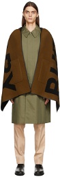 Burberry Wool Jacquard Hooded Cape Scarf