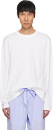 Tekla White Long-Sleeved T-shirt